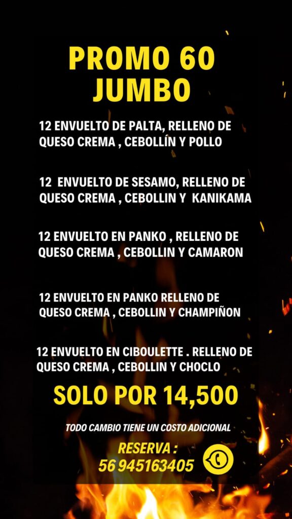 Promo Jumbo 60 piezas Sushi